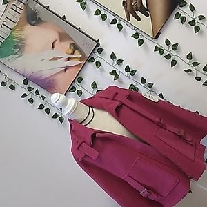 Luii ZIP FRONT FUSCHIA PONCHO SZ S FROM FOXWOOD RESORT/CASINO